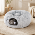 Multifunctional Cat Bed with Tunnel and Peephole