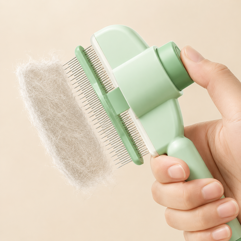 Self-Cleaning Pet Grooming Comb